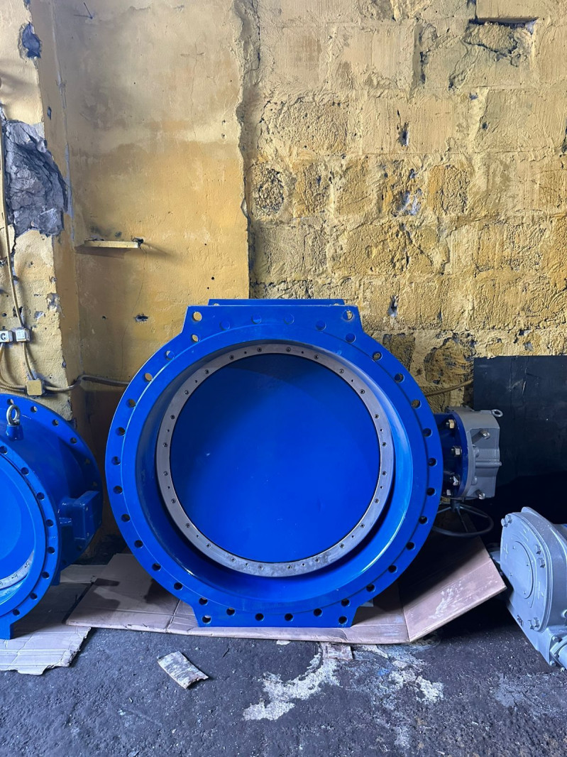 Затвор Ду1200 Ру10 с редуктором , уплотнение EPDM — 3