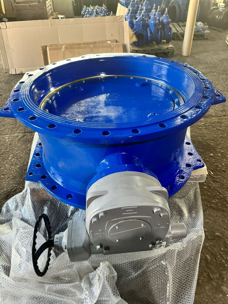 Затвор ду1000 ру10 уплотнение EPDM, редукторный — 3