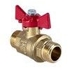 Кран шаровой латунь 11Б27фт1М Ду 20 Ру40 НР бабочка красная VALFEX VF.219.LB1.034.N/P59 — 2