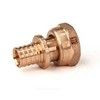 Муфта для PE-X труб аксиальная бронза Дн 20х3/4" с накидной гайкой RX+ Рехау 14563383001