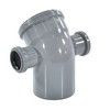 Отвод PP-H с выходом левый и правый серый Дн 110х50х50х87гр б/нап в/к RTP (РосТурПласт) 36682, миниатюра — 1