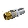 Муфта МП латунь никель пресс Дн 20х3/4" НР ГОСТ 32415-2013 8001 Aquasfera 8001-04