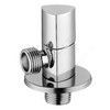 Клапан (вентиль) латунь бытовой хром угловой 1070 G1/2"х3/4" Ру16 НР с отражателем Aquasfera 1070-02, миниатюра — 0