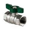 Кран шаровой латунь хром R251W Ду 32 Ру35 ВР бабочка зеленая Giacomini R251WX026, миниатюра — 12