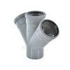 Крестовина PP-H 1-плоскостная серый Дн 110х110х110х45гр б/нап в/к VALFEX 27111110, миниатюра — 5