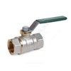 Кран шаровой латунь хром R250W Ду 20 Ру42 ВР рычаг зеленый Giacomini R250WX024 — 3