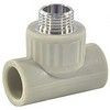 Тройник PP-R комбинированный серый Дн 20х3/4" НР VALFEX 10128120Г
