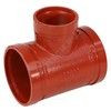 Тройник переходной под муфту грувлок ковкий чугун XGQT08 Ду200х100 (Дн219х114) Ру25 JIANZHI