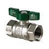 Кран шаровой латунь хром R251W Ду 20 Ру42 ВР бабочка зеленая Giacomini R251WX024