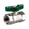Кран шаровой латунь хром R251W Ду 32 Ру35 ВР бабочка зеленая Giacomini R251WX026, миниатюра — 9