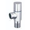 Клапан (вентиль) латунь бытовой хром угловой 1076 G1/2"х3/8" Ру16 НР Aquasfera 1076-03