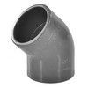 Отвод ПВХ Дн 50х45гр Ру16 серый напорный под клеевое соединение Aquaviva ELW05045 — 2