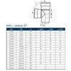 Тройник PP-MD переходной бесшумный светло-серый Skolan Safe SKEA Дн 90х58х87гр (DN90х50) б/нап в/к Ostendorf 334420, миниатюра — 1