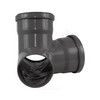 Крестовина PP-H 2-плоскостная серая HT HTED Дн 110х110х110х87гр б/нап в/к Ostendorf 115940, миниатюра — 2