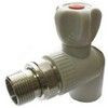 Кран шаровой PP-R серый Дн 20х1/2" НР угловой для радиатора VALFEX 10148020Г