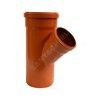Тройник НПВХ коричневый Дн 125х125х45гр б/нап в/к KGEA Ostendorf 221300, миниатюра — 4