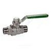 Кран шаровой латунь хром R253WL Ду 32 Ру35 НР рычаг зеленый Giacomini R253WX036, миниатюра — 0