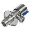 Кран нерж бытовой угловой G1/2"х3/4" Ру10 НР флажок кран-букса с отражателем SantechSystems, миниатюра — 0
