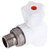 Кран шаровой PP-R белый Дн 25х1/2" НР угловой для радиатора VALFEX 10148125, миниатюра — 0