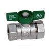 Кран шаровой латунь хром R251W Ду 25 Ру35 ВР бабочка зеленая Giacomini R251WX025 — 2