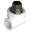 Тройник PP-R комбинированный под ключ белый Дн 50х1 1/2" НР RTP (РосТурПласт) 10761, миниатюра — 0