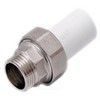 Муфта трубная PP-R комбинированная разъемная белая Дн 63х2" Ру25 наруж пайка/НР RTP (РосТурПласт) 14292 — 1