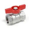 Кран шаровой латунь хром R251D Ду 15 Ру42 ВР бабочка красная Giacomini R251X003, миниатюра — 0