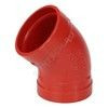 Отвод (колено) под муфту 45гр грувлок ковкий чугун XGQT04 Ду150 (Дн159) Ру25 JIANZHI — 2